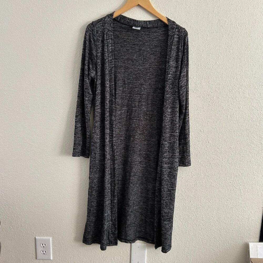 Soft Small (S) Gray Duster Sweater with Pockets